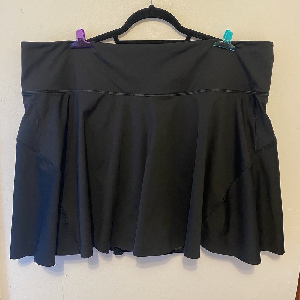 Athleta Ace Tennis Black Active Wear Skort 15 1/2” Women 3X Pull On Outdoorsy - Picture 7 of 10